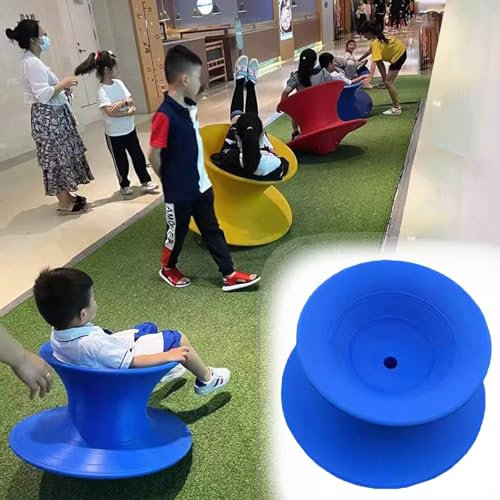 Tumbler Form Chair Swivel Gyro Spun Chair, Commercial Home 360° Spins Stool, ADHD Autism Kids Rotating Seat, Indoor Outdoor Camping Recliner (Color : Blue)