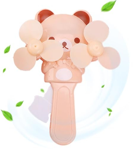 MLqkpwy Manual Press Fan,Cartoon Double Fan Handheld Cooling Fan for Children - Cute Handheld Fans Fans for Kids Outdoor Cooling Boys Girls