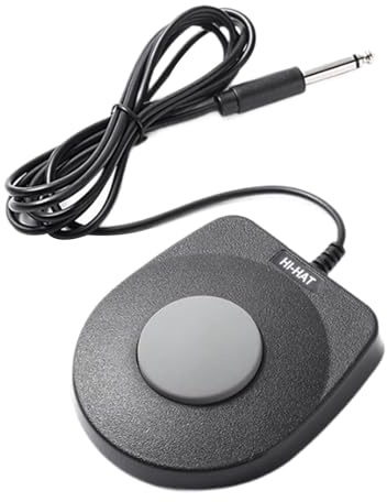 Perfeclan Kompaktes Sustain-Pedal, Drum-Set-Pedal, rutschfestes digitales Drum-Pedal, Musikinstrumententeile, Klaviertastatur-Pedal für MIDI-, 6.5 Schnittstelle Einzeln