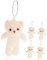 HEMOTON Kuscheltier 5st - Kleine Bärenpuppe Plüsch Plüsch Kleiner Gelenkbär Kleiner Plüschbär Kuscheltier Bärenanhänger Für Geburtstagsfeiergeschenke Pp Baumwolle