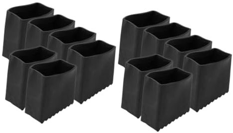 Hoement 12 Stk Leiterzubehör Leitern Schritt Leiterfußpolster Tischfüße Ärmel Leiter Beinschutz Bodenschoner Für Hockerbeine Beinschützer Für Stühle Leiterfüße Schutz Gummi Black
