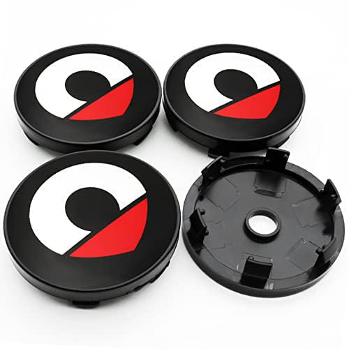 SEGSFGHD 4 Stück Nabendeckel, für Smart 451 453 Fortwo Forfour 60mm Radmittelkappen Nabenkappen Zubehö Auto Tuning Wasserdicht Anti-Rost,B