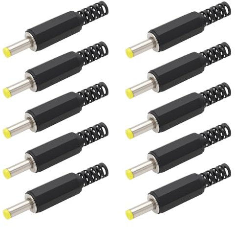 Be In Your Mind 10 adaptadores de corriente de enchufe hueco CC de 4,0 mm x 1,7 mm, 11 mm, repuesto de eje para enchufes huecos dañados o inadecuados, adaptador de conector de cable de alimentación