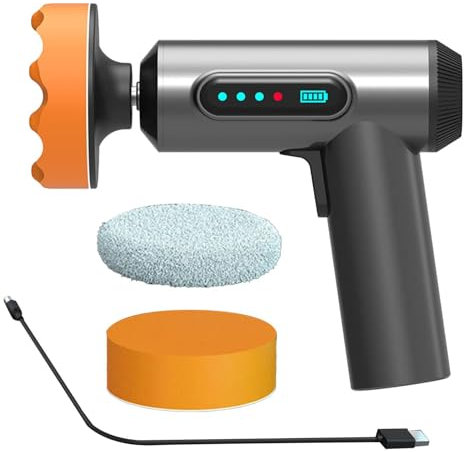 Polisseuse tampon - Ensemble de polisseuse de voiture sans fil 4000 mAh | Polisseuse électrique sans fil rechargeable, polisseuses et tampons de voiture à épilation automatique portables, outil de pol