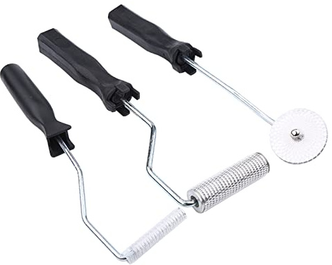 3 Stück Fiberglas Roller, Fiberglas Roller Tools Kit Aluminiumlegierung Laminierrolle Tools mit ABS-Griff für Schimmel Harz Wanne Dusche Badewanne Boot Reparatur