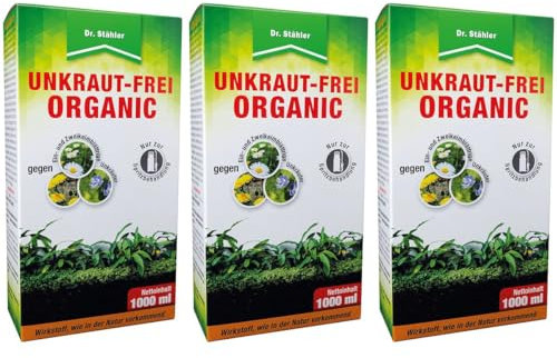 3 x Dr. Stähler Unkraut-Frei ORGANIC 1 Liter - Flora Sparpaket