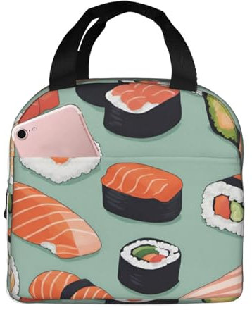XTYGETY Delicious Sushi 1 wiederverwendbare Lunchbox, Lunch-Tasche, isolierte Lunchtasche für Arbeit, Outdoor-Abenteuer