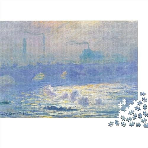 Claude Monet Puzzle, Tableaux célèbres du Monde Puzzle Impossible, Cadeau Intéressants, 1000 Pièces Casse-tête en Bois, Adultes Et Adolescent, Puzzles Peinture De Qualité Supérieure