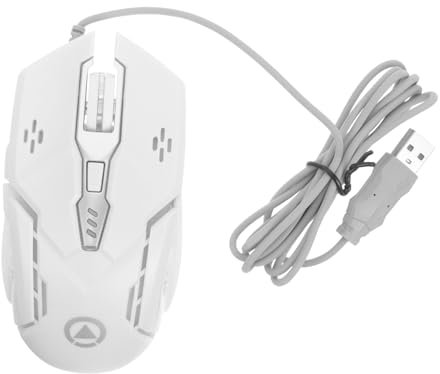 Mipcase Souris Filaire USB Silencieuse avec Rétroéclairage LED Boutons Programmables Conception Ergonomique pour Ordinateur Portable Gaming