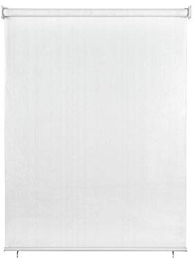 paramondo Außenrollo Senkrechtmarkise Sonnenschutz Sichtschutz für Balkon Terrasse, Pflegeleicht, Freihängend, Reiß- & Wetterfest, 140 x 140 cm [BXH] Weiß