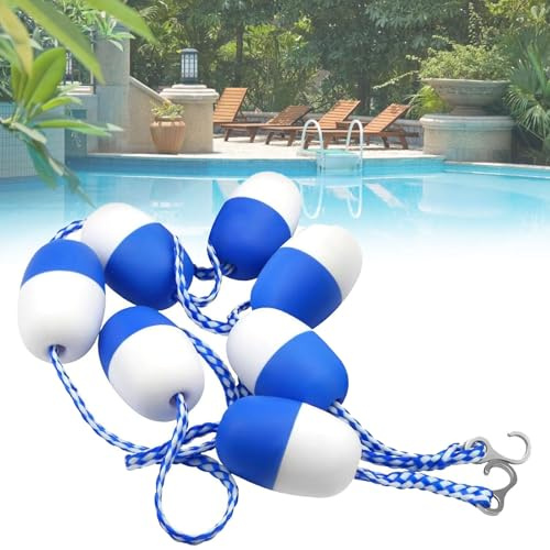GFLPSQIA Corde Piscine sécurité Ligne De Flotteur De Piscine Haute Visibilité, Séparateur De Sécurité De Piscine Flottante De 1 5 15 45 65 75 85 95 100 M De Longueur(L 49m)