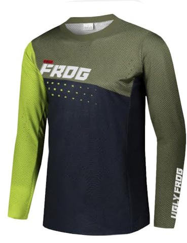 UGLY FROG 2025 Herren Mountainbike Downhill Freeride BMX Trikot Shirt Motocross Langarm Ärmel MTB/Downhill Cycling Jersey