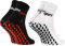 Rainbow Socks - Donna Uomo Neon Calze Sportive Antiscivolo - 2 paia - Bianco Nero - Taglia 39-41