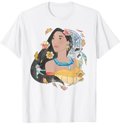 Disney Pocahontas Dreamcatcher Watercolor Graphic T-Shirt T-Shirt