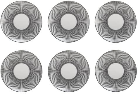 Set De 6 Assiettes à Dessert Lunis - D 19 Cm - Noir