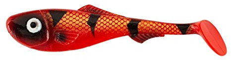 ABU GARCIA Beast Perch Shad 10cm Red Tiger 1517119 Gummifisch Gummifische Kunstköder Köder Raubfisch