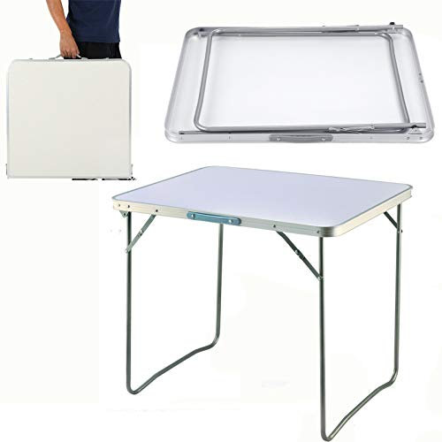 Autofather Campingtisch, zusammenklappbar, Picknicktisch, 80 cm, tragbar, faltbar, Camping, Picknick, Party, Küche, Outdoor, Garten, Grillen, Aluminium für Outdoor, Küche, Garten, Partys