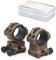WestHunter Optics Adjustable Height Picatinny Scope Rings, 1 Inch 30 mm Precision Scope Mount | Brown