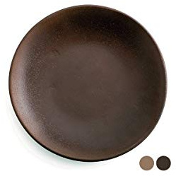 ANAFLOR Plato Churrasco Barro Barro 25cm | Marrón, Barro, forma redondo, acabado liso, 25cm