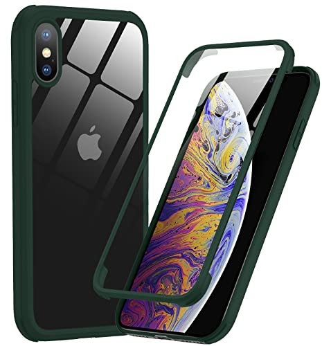 Phoneaura für iPhone XS 360 Grad Schutzhülle für iPhone X Handyhülle; iPhone XS Hülle mit Kameraschutz und Komplettschutz für iPhone X (Deutsches Design)