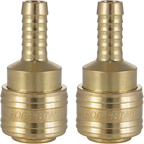 Poppstar 2x Raccord rapide pour air comprimé DN 7,2 avec embout de tuyau LW 9,5 mm pour le raccordement de l'air comprimé