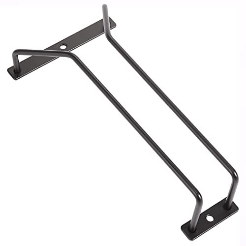 Dianoo Weinglas-Halter, 22,5 cm, schwarz, unter dem Schrank, Weinglashalter, Stielgläser-Regal unter dem Regal, Weingläser-Aufbewahrung, Aufhänger für Bar Zuhause