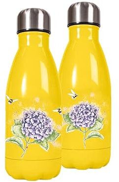 Wrendale Designs by Hannah Dale – Bouteille d'eau réutilisable motif hortensia abeille – 260 ml