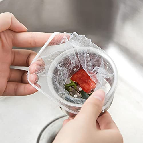 100Pcs Disposable Sink Strainer Bags Fine Mesh Filters Food Waste Catcher for Kitchen Utility Sinks