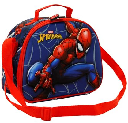 Marvel Spiderman Motions-Porta Merenda 3D, Rosso, 25.5 x 20 cm