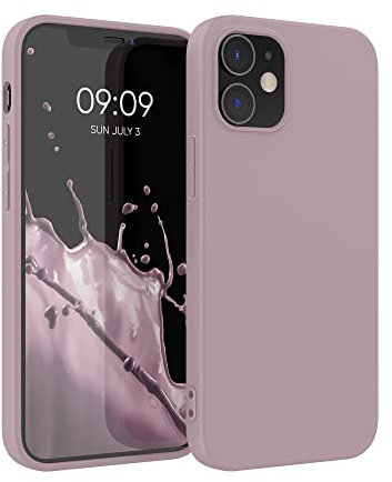 kwmobile Case Compatible with Apple iPhone 12 / iPhone 12 Pro Case - Soft Slim Protective TPU Silicone Cover - Nude Lilac