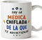 MUGFFINS Tazas para MÉDICA mujer - En Español - Todos te advirtieron - 11 oz / 330 ml - Regalo original y divertido