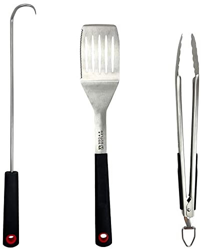 BBQ Butler Grillset - Grillzange und Spatel Set - Pigtail - Grillwerkzeuge - Grillzubehör - BBQ Werkzeuge Edelstahl - Dreiteiliges Set
