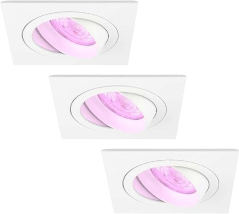 Ledvion - 3X LED Einbauspots Sevilla, Dimmbare, 3W, 6500K, Ø92 mm, Edelstahl, 2 Jahre Garantie