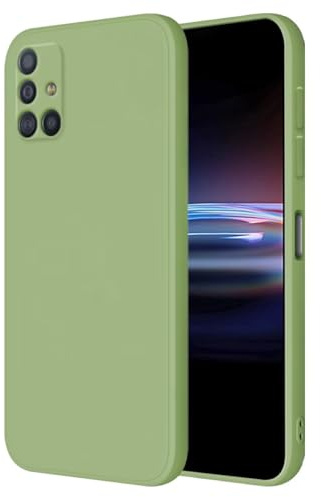 HONLEN Hülle für Samsung Galaxy M51 Schutzhülle Case, (6.7 Inches) Liquid TPU Silicone Handyhülle mit Fallschutz Silikon Cover Matcha-Grün
