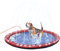 PawHut Splash Pad 150 cm Aspersor de Juegos de Agua con Rociador Tapete de Salpicaduras Piscina de Verano Portátil para Mascotas y Niños Rojo