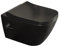 Aqua Bagno | Taharet Dusch-WC mit Armatur, Wand WC mit Softclose WC-Sitz, Hänge WC mit Bidetfunktion | 51cm lang schwarz matt
