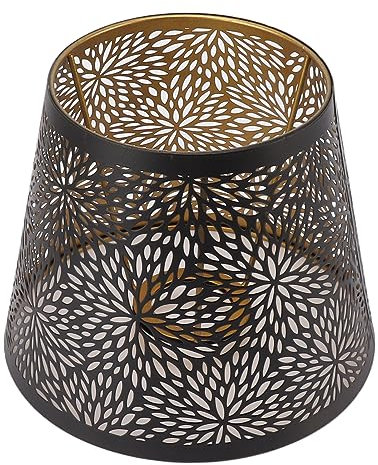 Lampenschirm, E26 E27 Mode Moderner Stil Trommel Lampenschirm mit Muster von Waldbäumen, Innen Gold Muster, Hollow Out Eisen Metall Lampenschirm für Tisch Kronleuchter Wandlampe