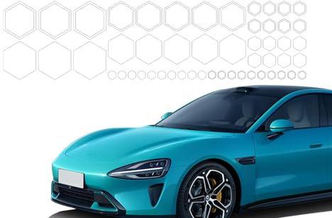 lyanny Sechseck-Autoaufkleber, Waben-Autoaufkleber, Aufkleber Waben Auto Motorrad Wabenmuster Wabenaufkleber Set, Selbstklebende Aufkleber für die Türseite Für Autos