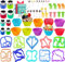 Sandwich Cutters for Kids Bread Vegetable Fruit Cookie Cutter Bento Box Complete Supplies and Accessories and Uncrustable Sealer for Boys and Girls Kids Lunch