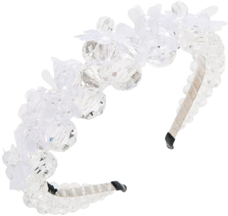 scicent Haarreifen Retro Strass Haarband Kristall Haarbänder Gepolstert Dickes Stirnband Breits Haarbänder Funkelnde Perlen Haarreif Party Geburtstag Haarschmuck für Frauen und Mädchen - 27820