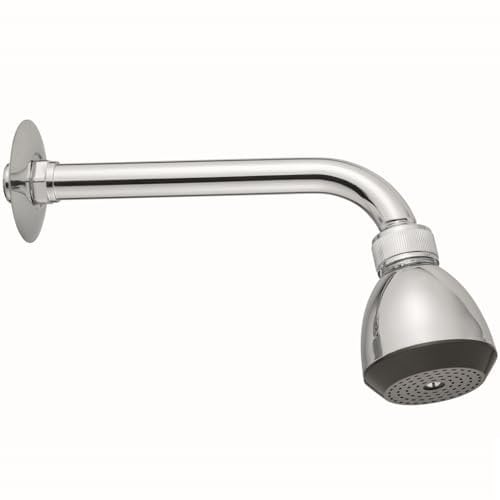 Schläfer 13313321 | Vesuvio- Soffione Spiaggia con Braccio a 1 Getto in Ottone Cromo Ispezionabile, Tubo Doccia G 1/2 x 30 cm, Soffione a Pioggia diam 62 mm con Snodo Regolabile Universale G 1/2