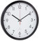 TFA Dostmann Analoge Funk-Wanduhr, 60.3522, mit Sekundenzeiger, Glasabdeckung, großes Ziffernblatt, 30cm Durchmesser (Schwarz)