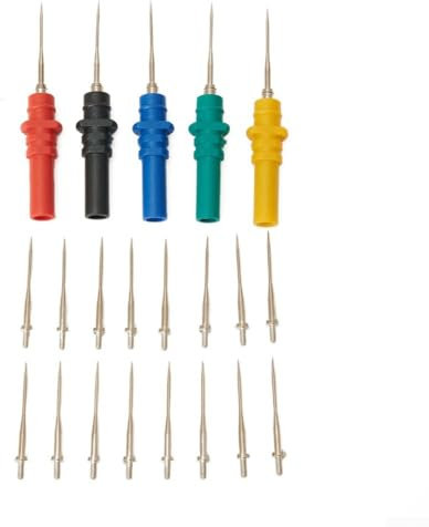 Sonda di prova dell'ago 5Pcs perni della sonda posteriore Set di strumenti di misura elettrica con 20pcs aghi di ricambio
