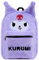 Hello Kitty Zainetto Bambina Adolescenti, Carina Kawaii Moda Peluche Zaino Viaggio per Bimba - Idee Regalo Ragazza (Kuromi viola)