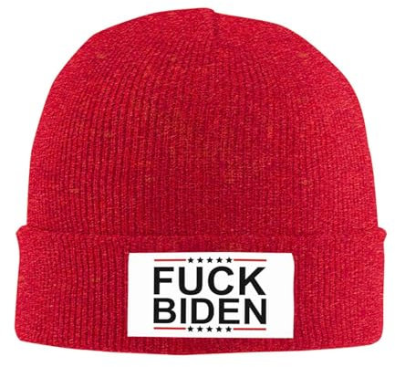 56 Strickmütze Scheiß Auf Biden Beanie Mütze Bequeme Wintermütze Weich Beanie Hut Für Travel Alle Jahreszeiten Fischen