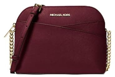 Michael Kors Jet Set Medium Crossbody Leder Handtasche, Ochsenblut (Oxblood), Medium