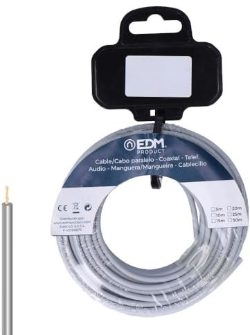Carrete de cable H07Z1-K 1,50 mm² gris, 10 m, ideal para instalaciones eléctricas y conexiones seguras.
