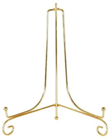 MYSUNBAR Support d'assiette, présentoir rond de 25,4 cm, artisanat, support rond en porcelaine, support de cadre photo de certificat, support en métal, support d'horloge murale pour horloge