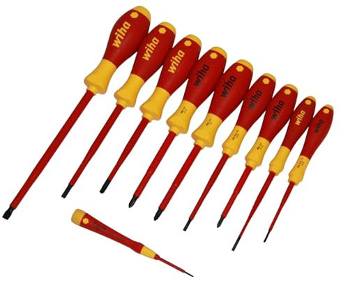 sopomarkt24 Schraubendreher Set VDE 10tlg. PH PZ Schlitz | Made in Germany | 1000V AC geprüft | Soft Finish Griff | SlimFix & PicoFinish | Chrom Vanadium Molybdän Stahl | Elektriker Werkzeug