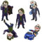 Epitome Joker Anime Figur Heath Ledger Actionfigur Q Version Fünf Joker Anime Cartoon Charaktere PVC Modell Statue Desktop Dekoration Sammlung Geschenke für Fans